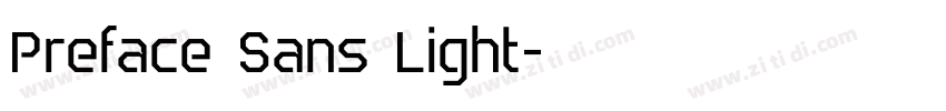 Preface Sans Light字体转换